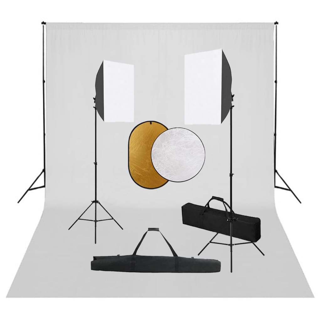 Fotografska oprema sa softboxovima, pozadinom i reflektorom