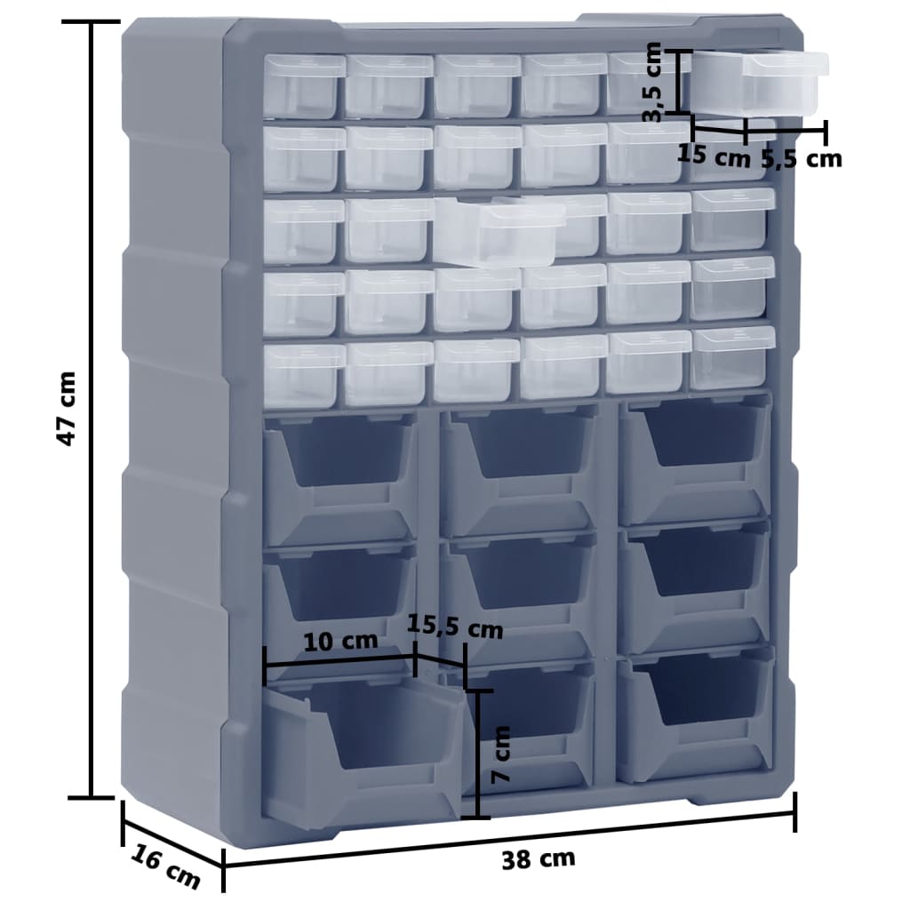 Organizator s 39 ladica 38 x 16 x 47 cm