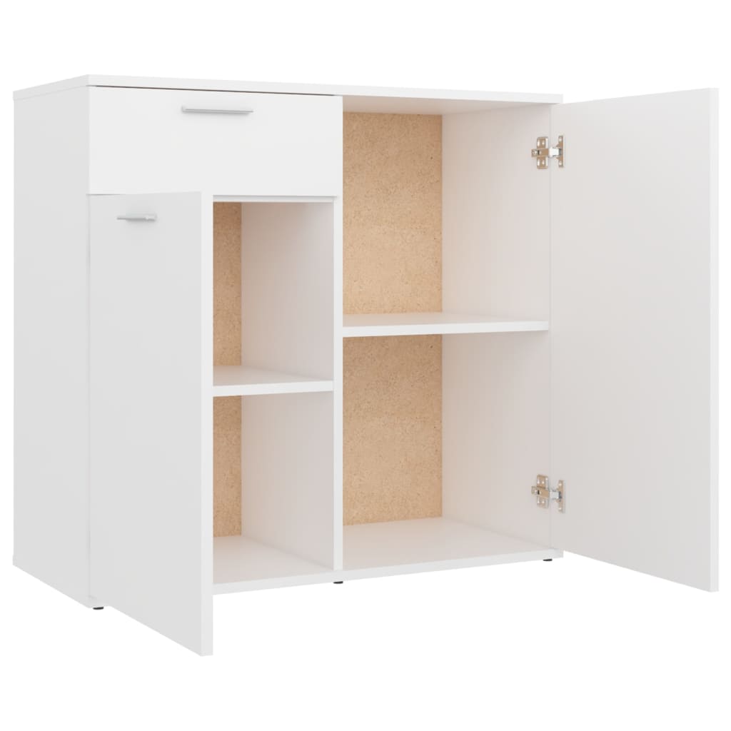 Komoda bijela 80 x 36 x 75 cm od konstruiranog drva