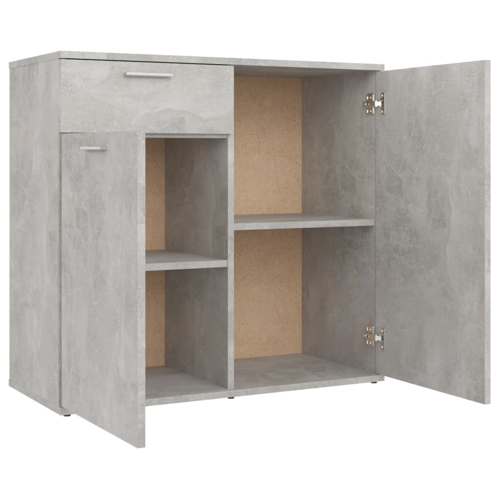 Komoda siva boja betona 80 x 36 x 75 cm od konstruiranog drva