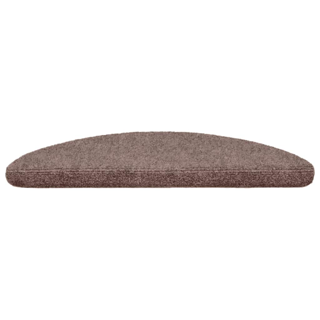 Prostirke za stepenice, samoljepljive, 5 kom, 56x17x3 cm, svijetlosmeđe, poluokrugle