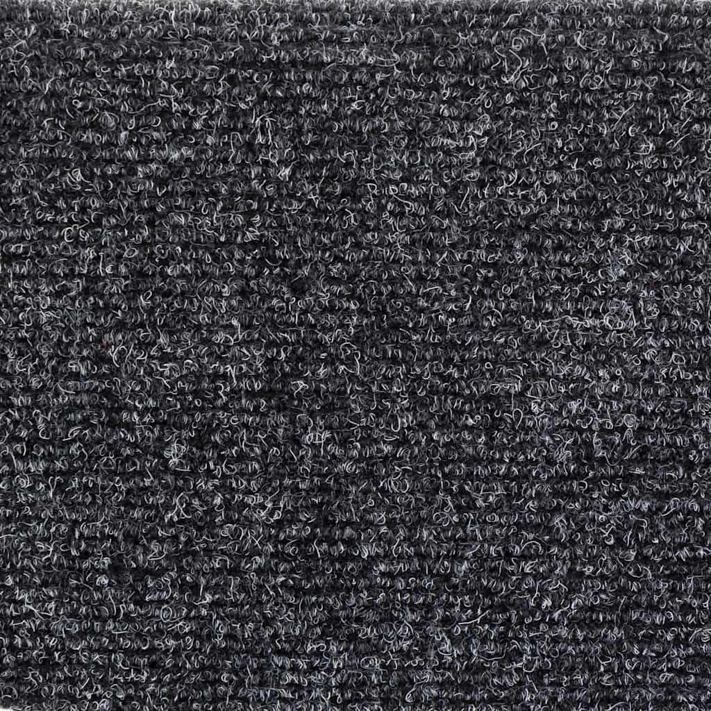 Prostirke za stepenice, samoljepljive, 10 kom, 56x17x3 cm, tamno sive, poluokrugle