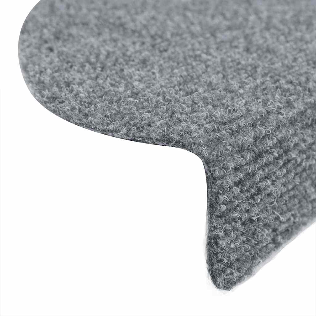 Samoljepljivi otirači za stepenice 10 kom svjetlosivi 56x17x3cm