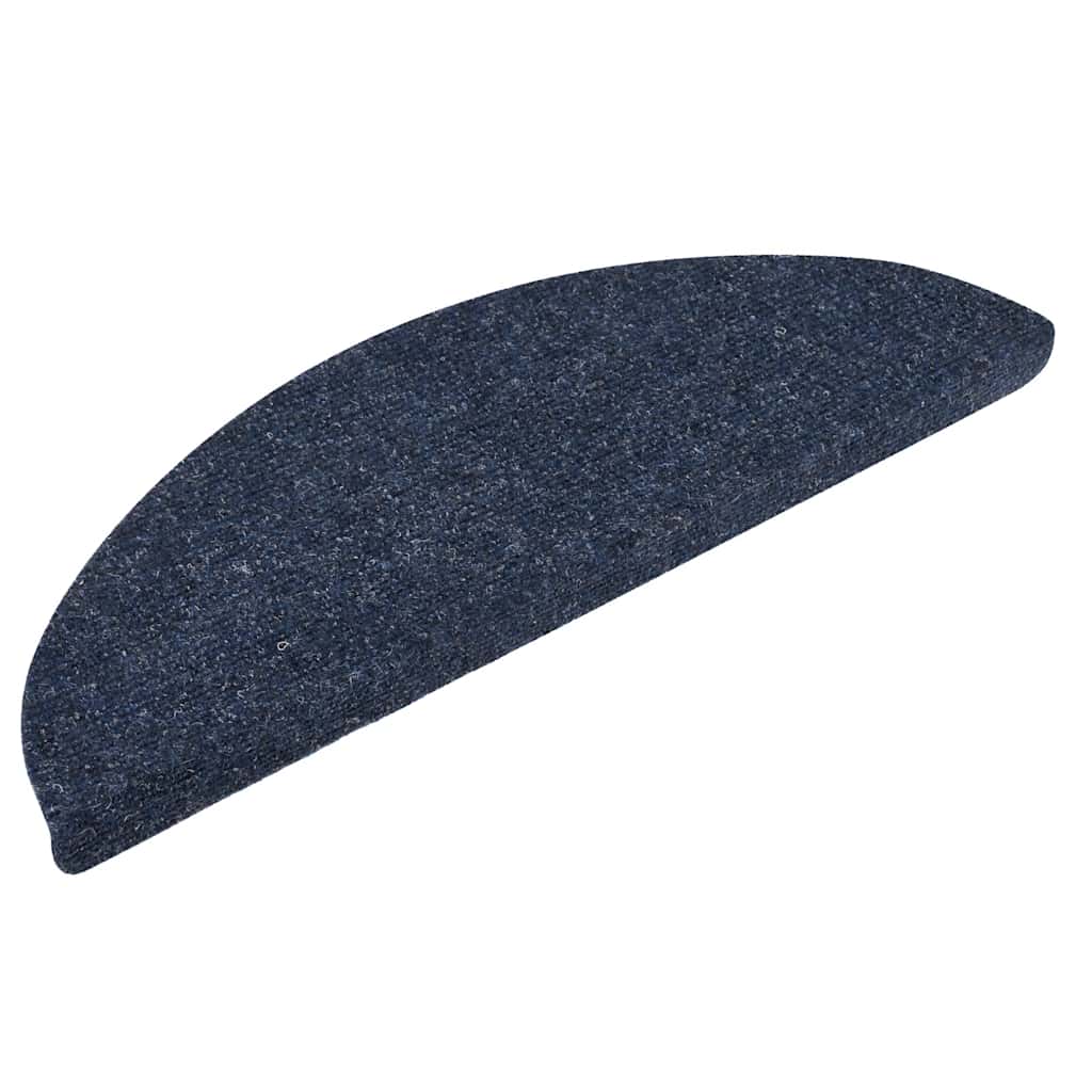 Prostirke za stepenice samoljepljive 10 kom 56x17x3 cm plave poluokrugle