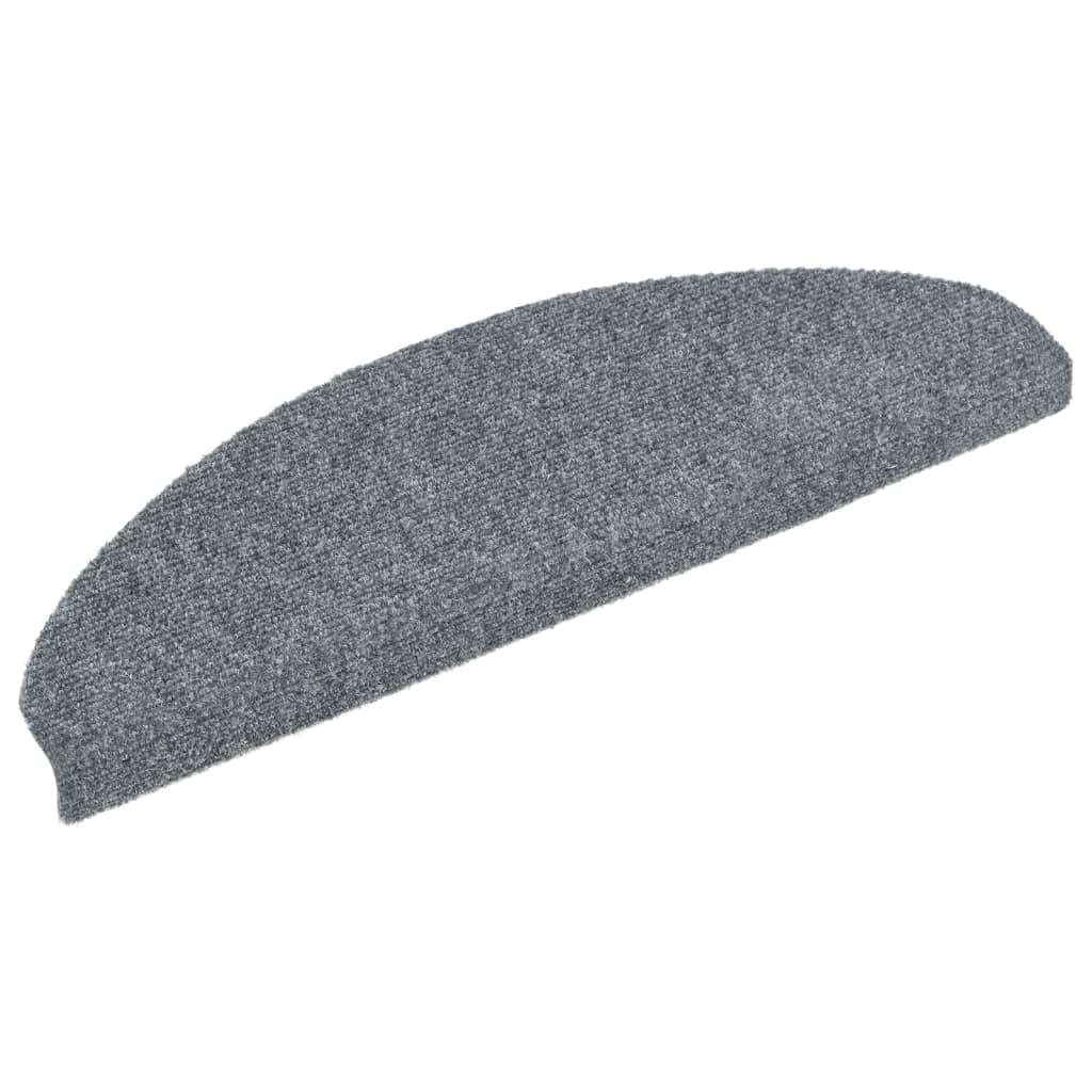Prostirke za stepenice, samoljepljive, 5 kom, 65x21x4 cm, svijetlo sive, poluokrugle, velike