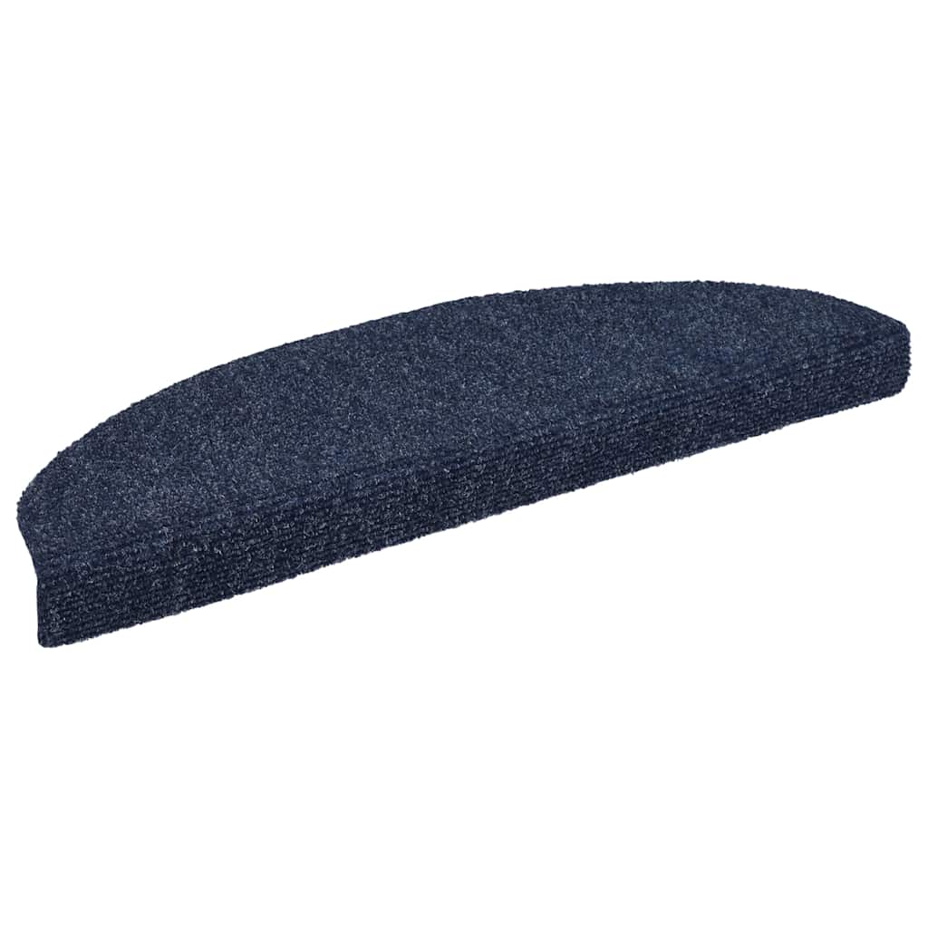 Prostirke za stepenice, samoljepljive, 10 kom, 65x21x4 cm, plave, poluokrugle, velike