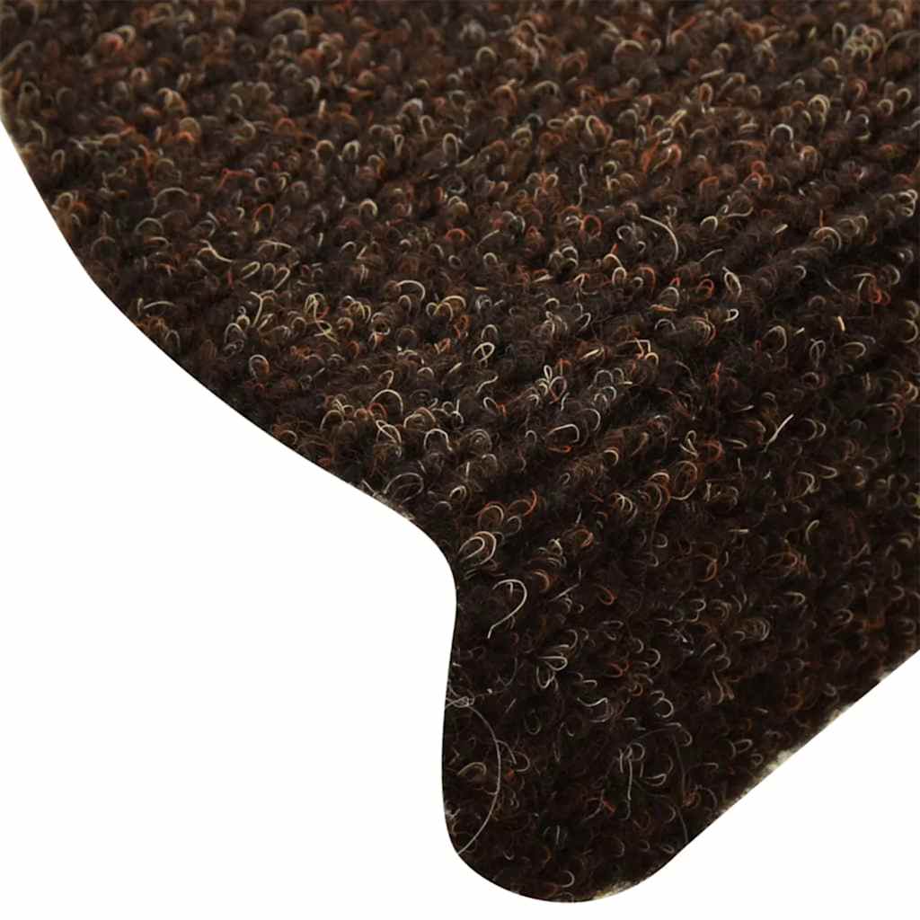 Prostirke za stepenice, samoljepljive, 5 kom, 65x21x4 cm, smeđe, poluokrugle, velike