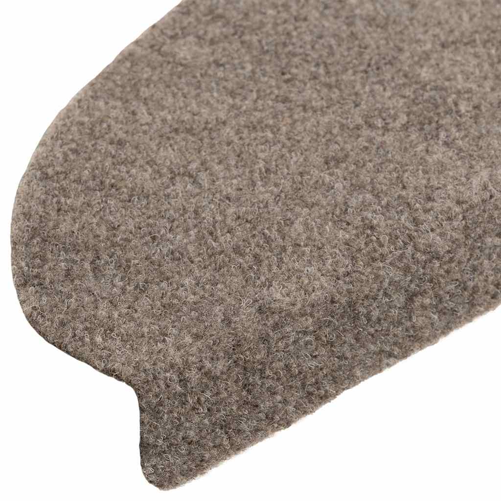 Prostirke za stepenice, samoljepljive, 5 kom, 65x21x4 cm, bež, poluokrugle, velike