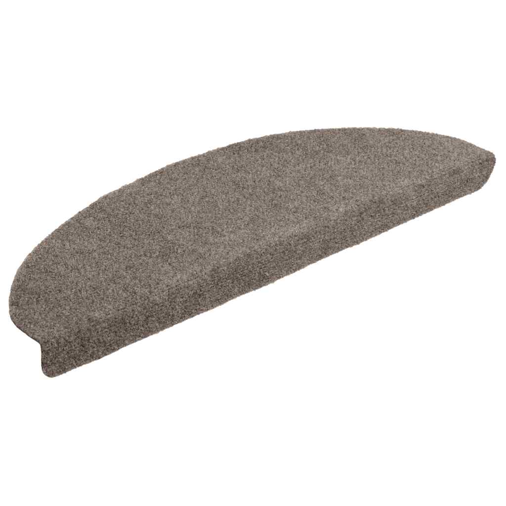 Prostirke za stepenice, samoljepljive, 10 kom, 65x21x4 cm, bež, poluokrugle, velike