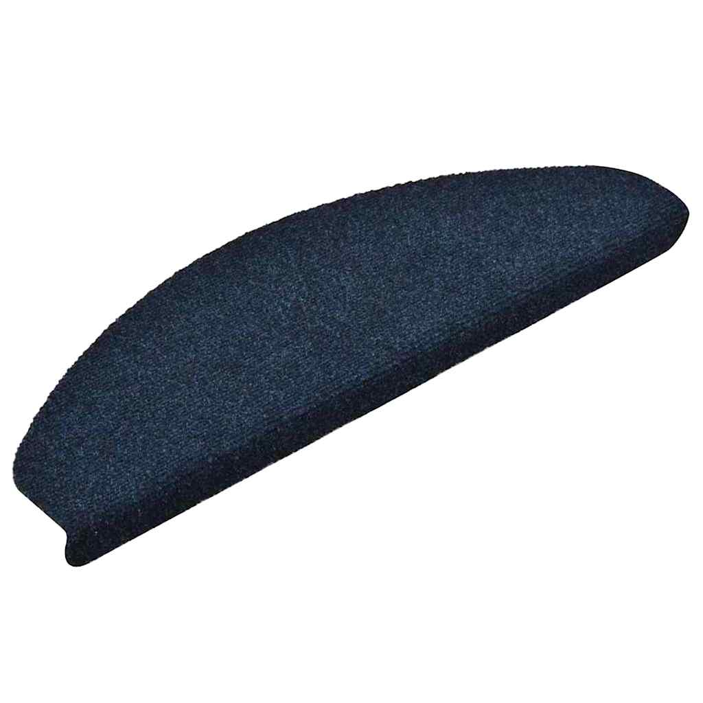 Prostirke za stepenice, samoljepljive, 10 kom. 65x21x4 cm, tamnoplave, poluokrugle, velike