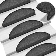 Prostirke za stepenice 10 kom 56x17x3 cm antracit poluokrugle