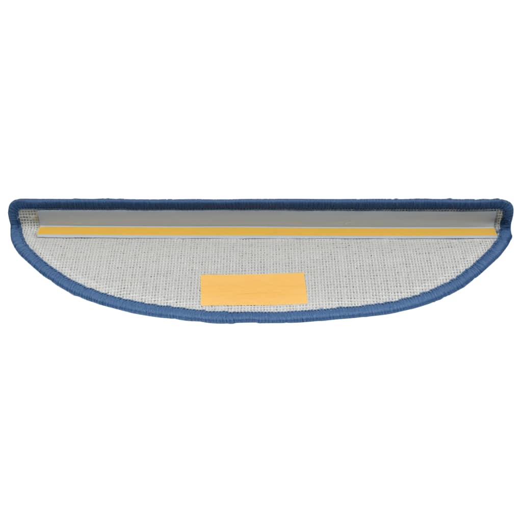 Prostirke za stepenice 10 kom 56x17x3 cm plave poluokrugle