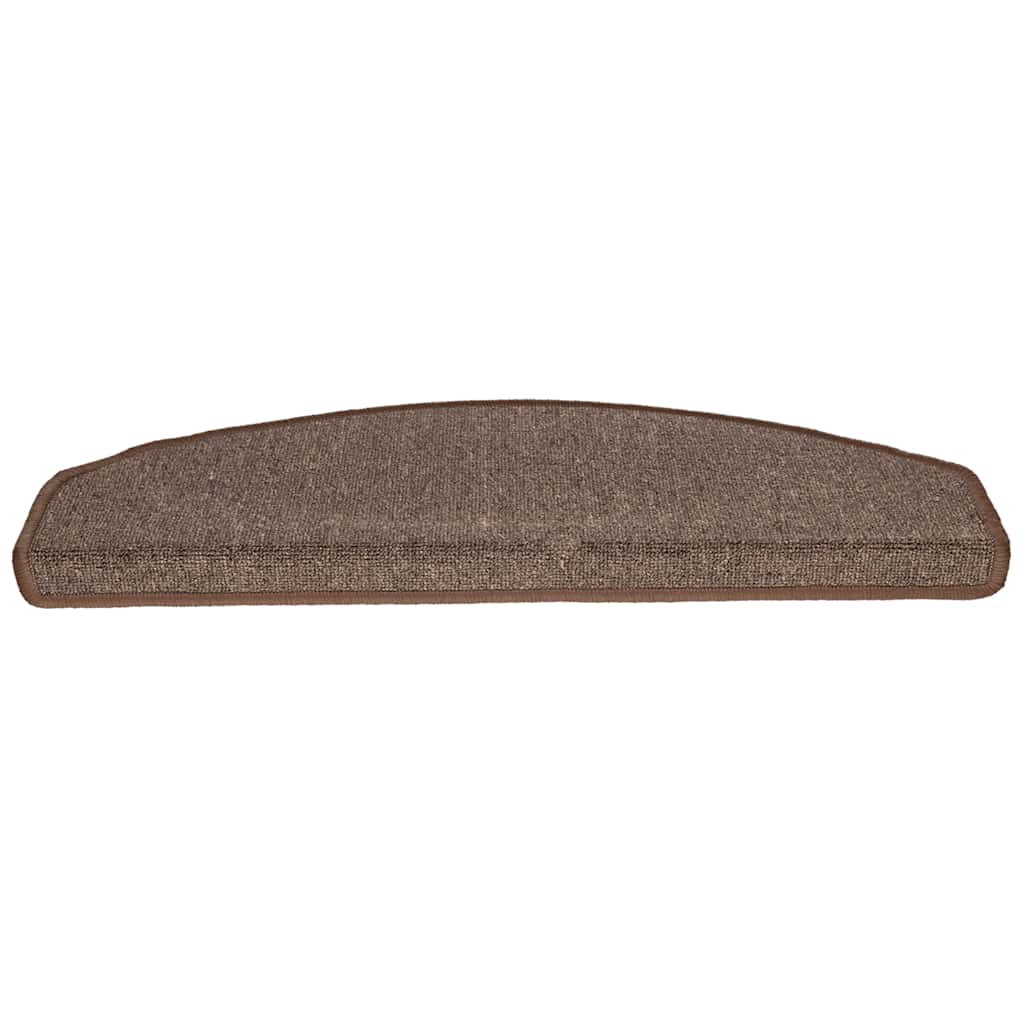 Prostirke za stepenice 10 kom 65x24x4 cm boje kave, poluokrugle, velike