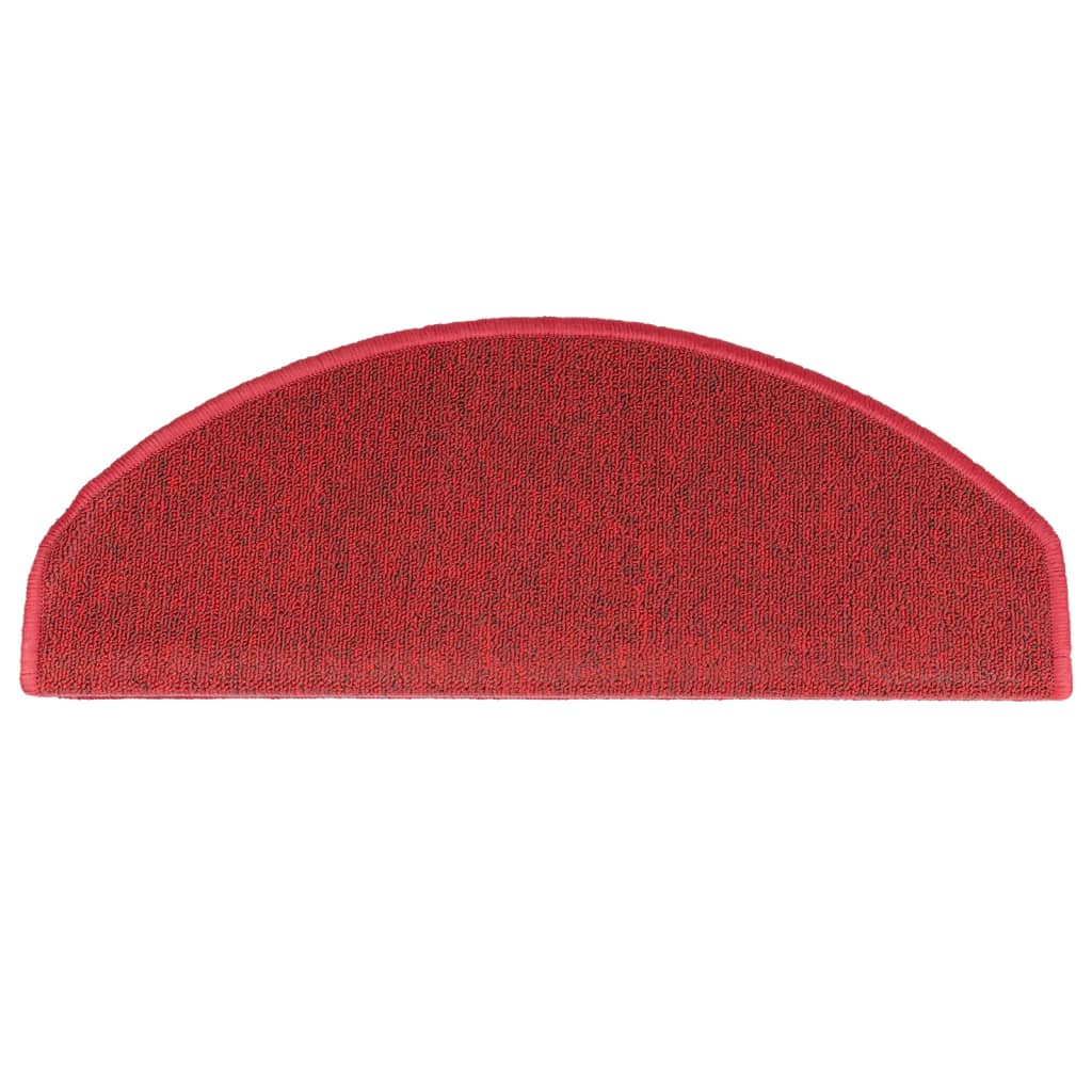 Prostirke za stepenice 10 kom 65x24x4 cm crvene poluokrugle velike