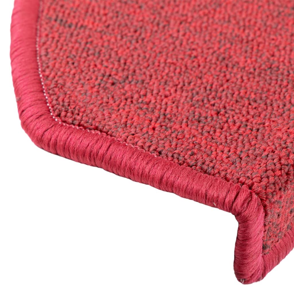 Prostirke za stepenice 10 kom 65x24x4 cm crvene poluokrugle velike