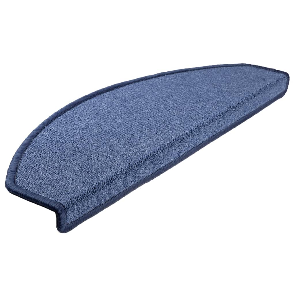 Prostirke za stepenice 10 kom 65x24x4 cm plave poluokrugle velike
