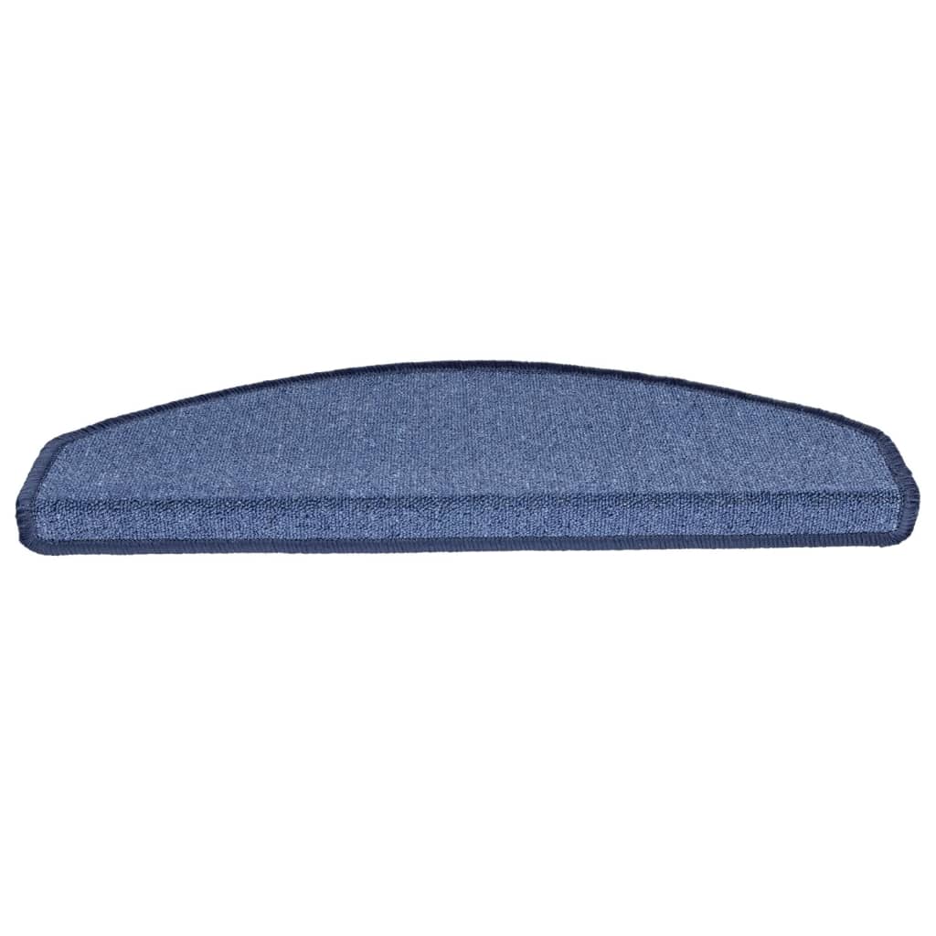 Prostirke za stepenice 10 kom 65x24x4 cm plave poluokrugle velike