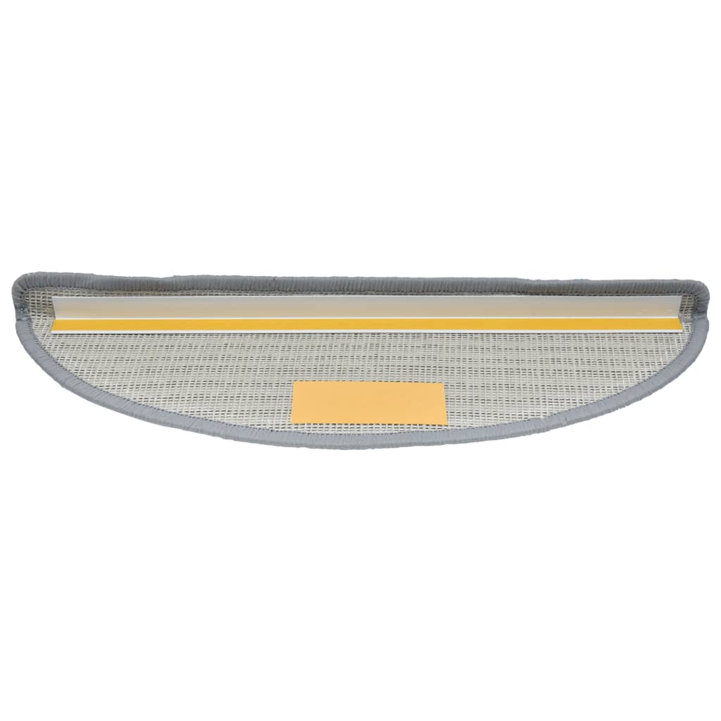 Prostirke za stepenice 10 kom 56x17x3 cm sive poluokrugle