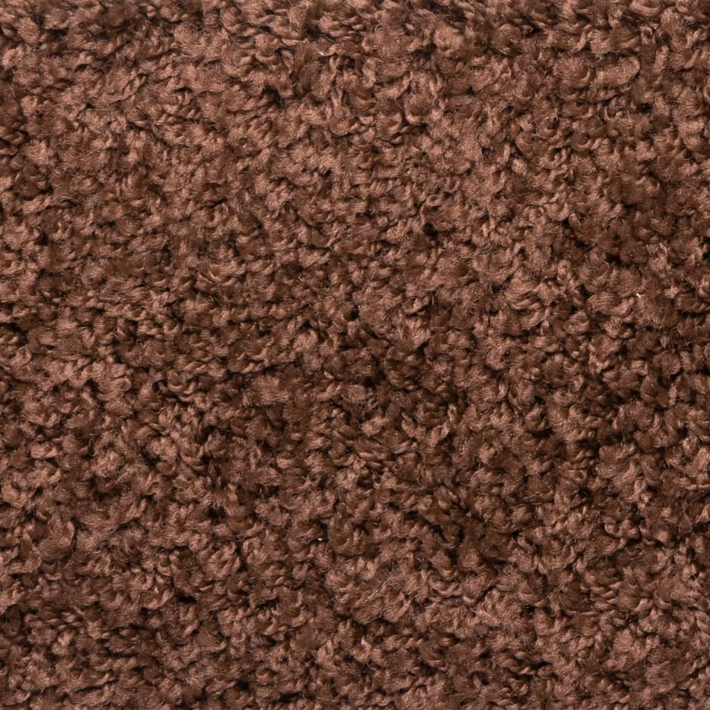 Prostirke za stepenice 10 kom 56x17x3 cm smeđe poluokrugle