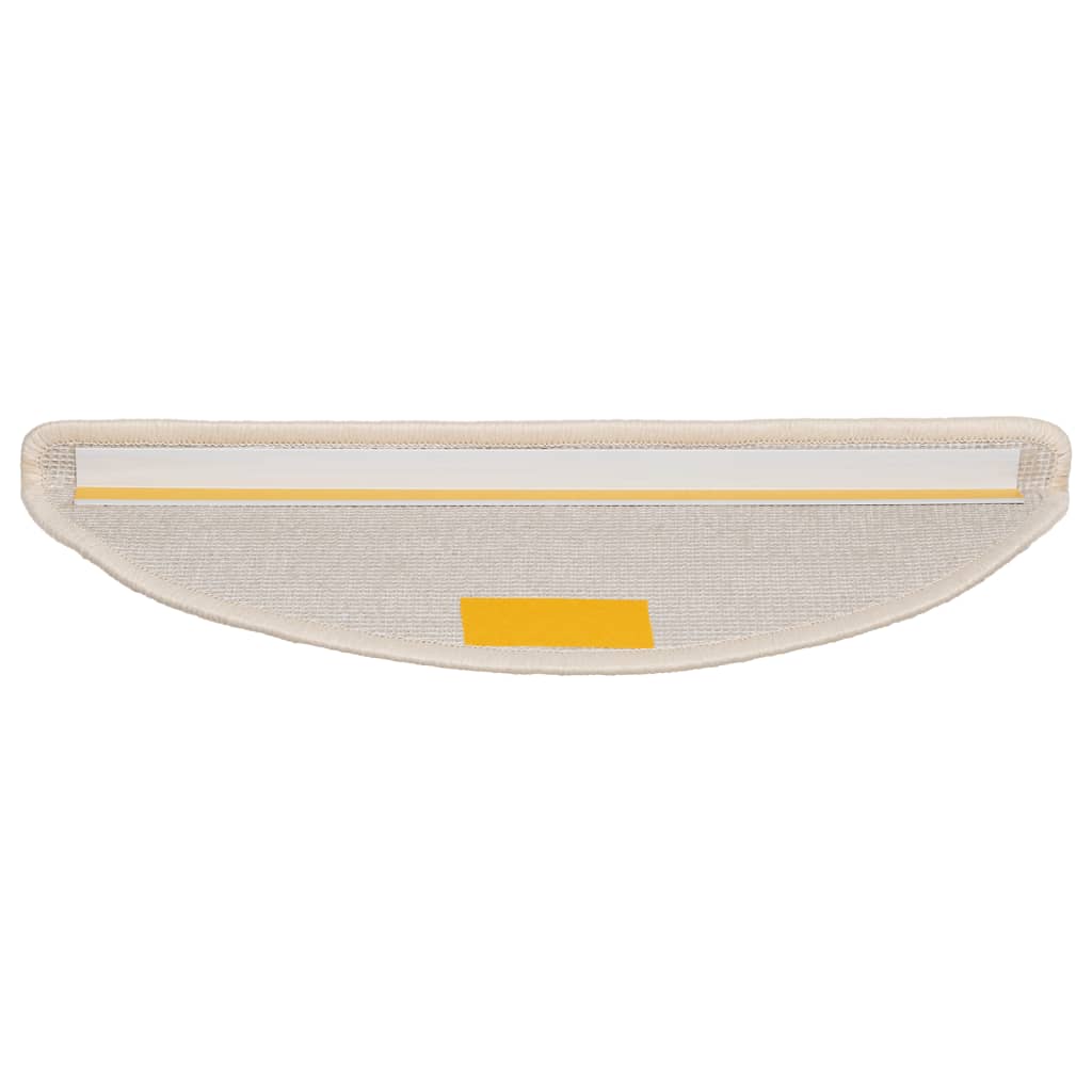 Prostirke za stepenice 10 kom 56x17x3 cm bijele poluokrugle