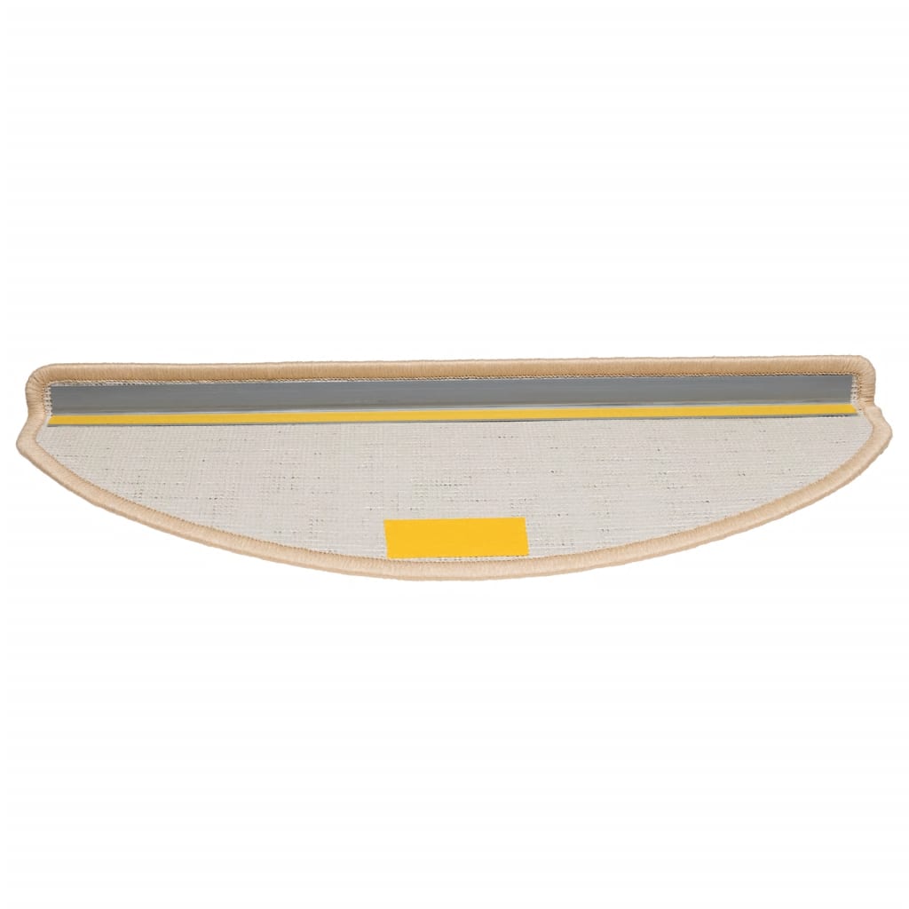 Prostirke za stepenice 10 kom 65x21x4 cm krem poluokrugle velike