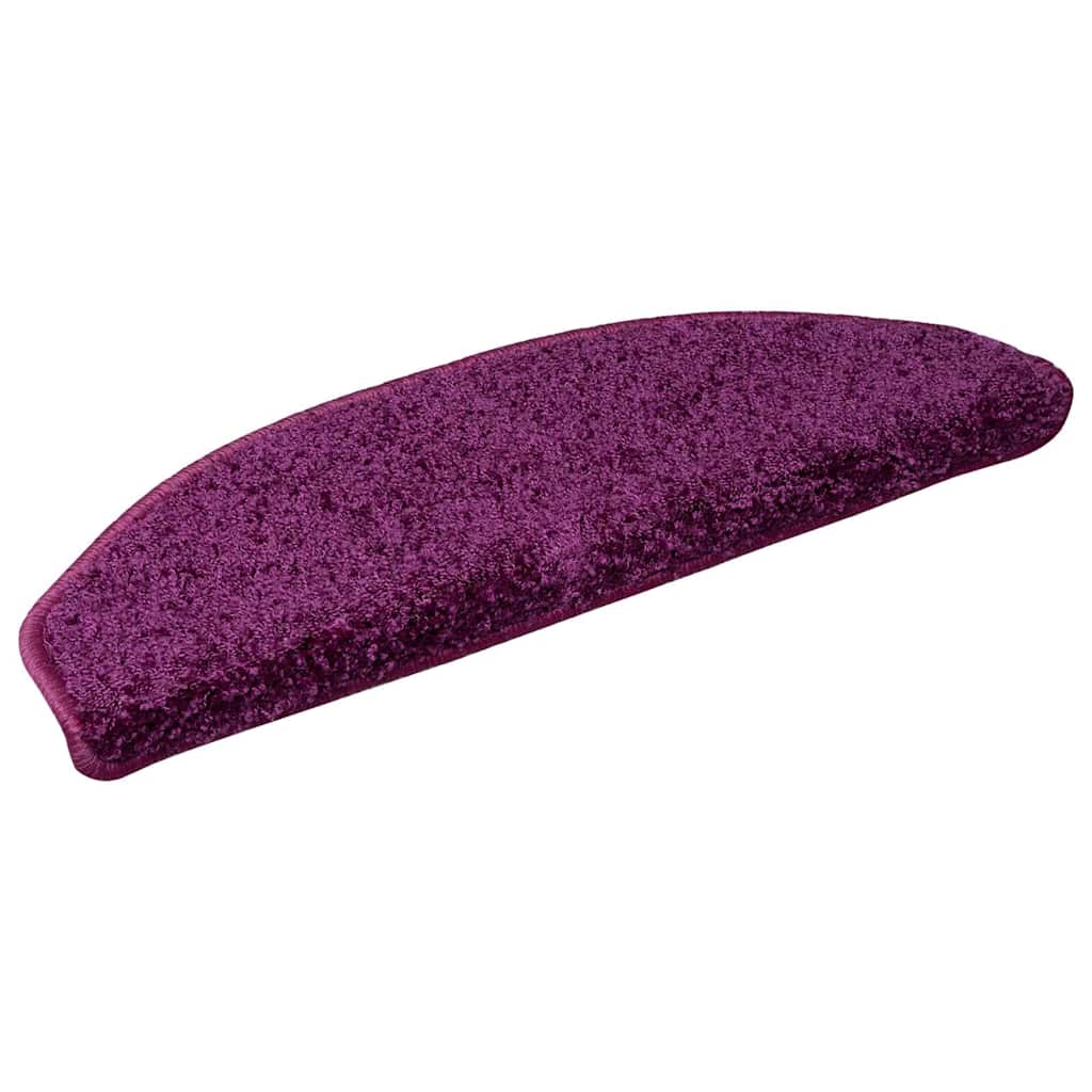 Prostirke za stepenice 10 kom 65x21x4 cm ljubičaste poluokrugle velike