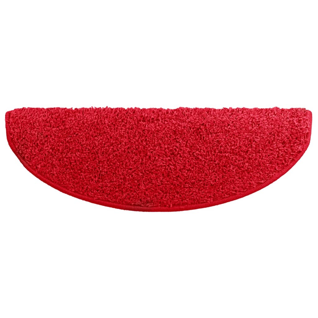 Prostirke za stepenice 10 kom 65x21x4 cm crvene poluokrugle velike