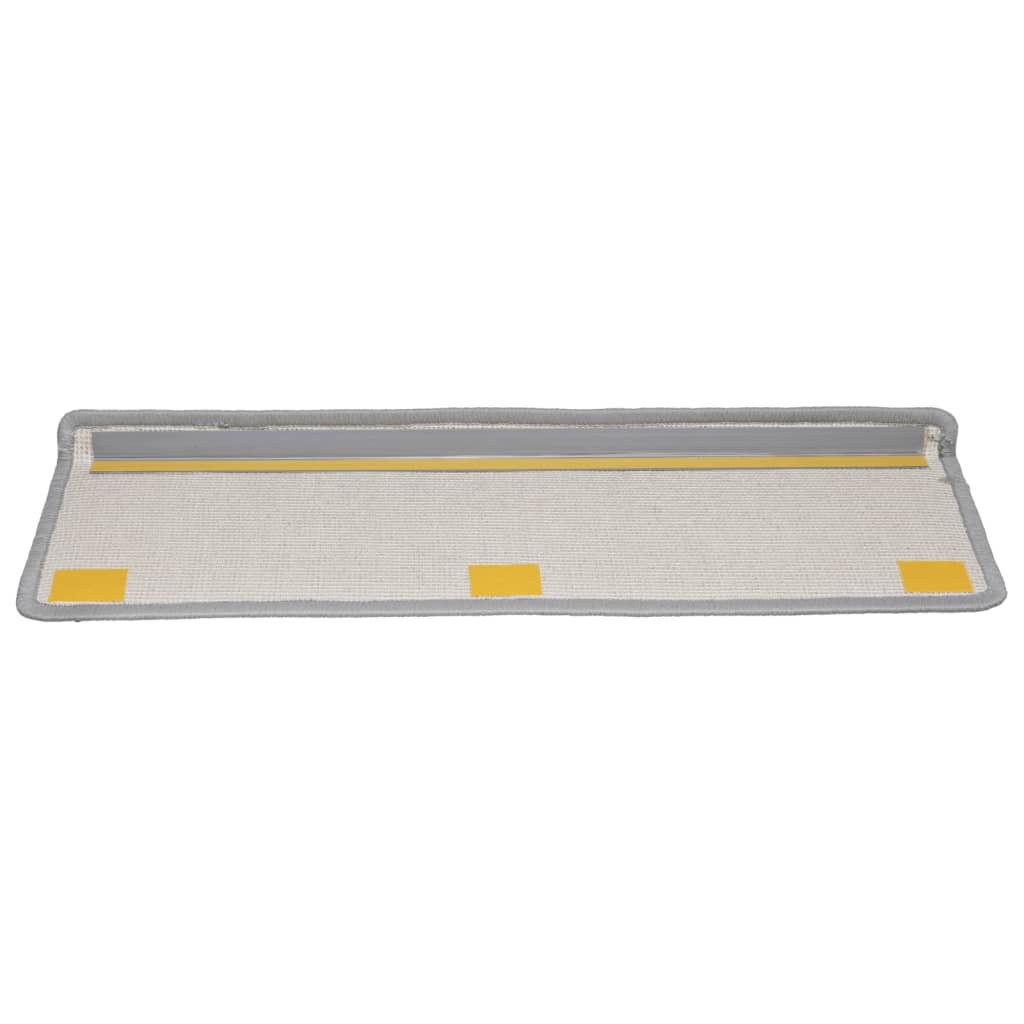 Prostirke za stepenice 10 kom 65x21x4 cm sive s pravokutnim rubom