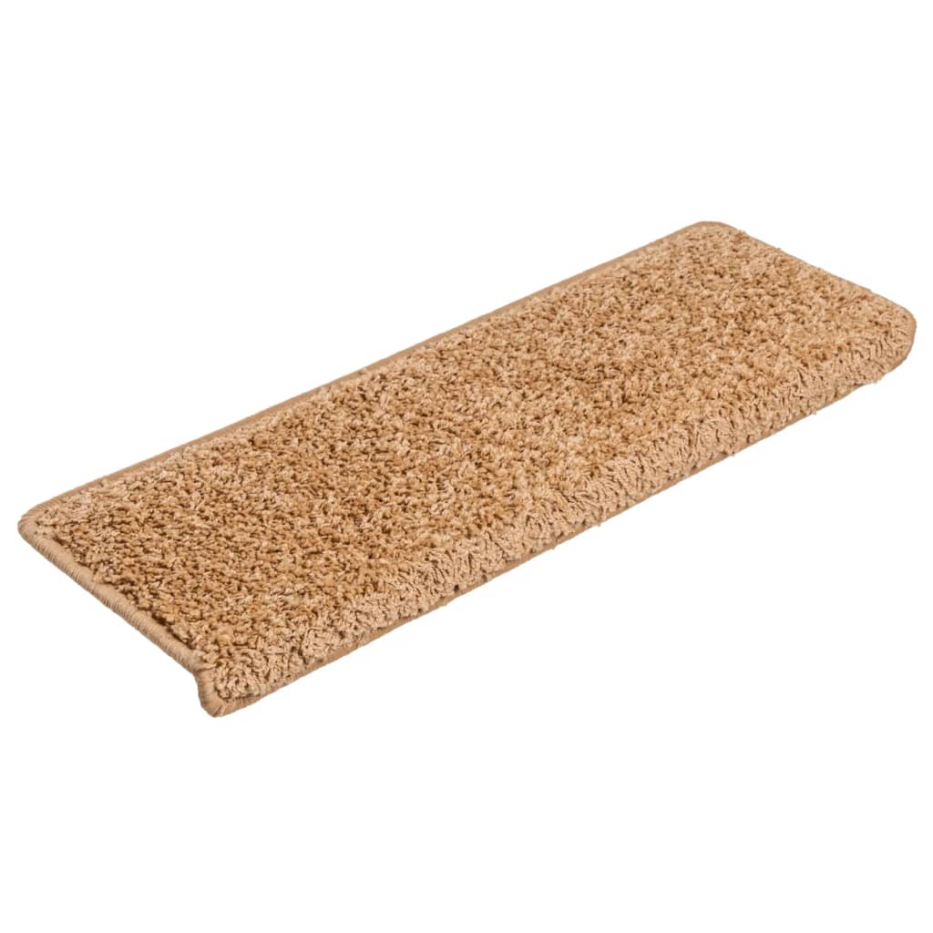 Prostirke za stepenice 10 kom 65x21x4 cm bež pravokutni rub