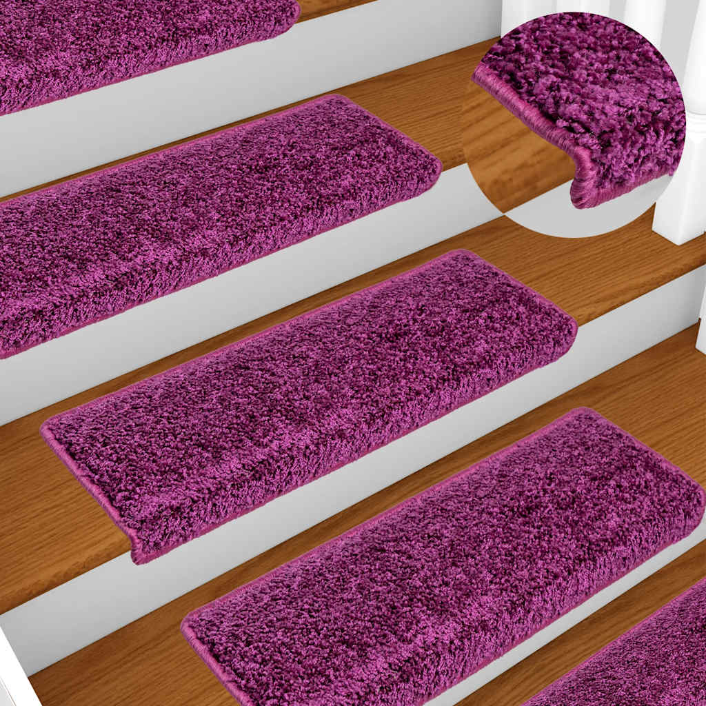 Prostirke za stepenice 10 kom 65x21x4 cm ljubičaste pravokutne rubove