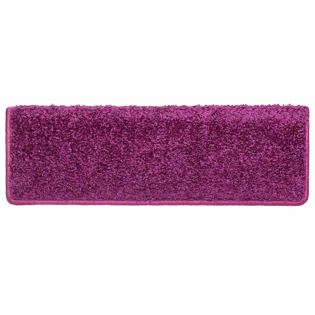 Prostirke za stepenice 10 kom 65x21x4 cm ljubičaste pravokutne rubove