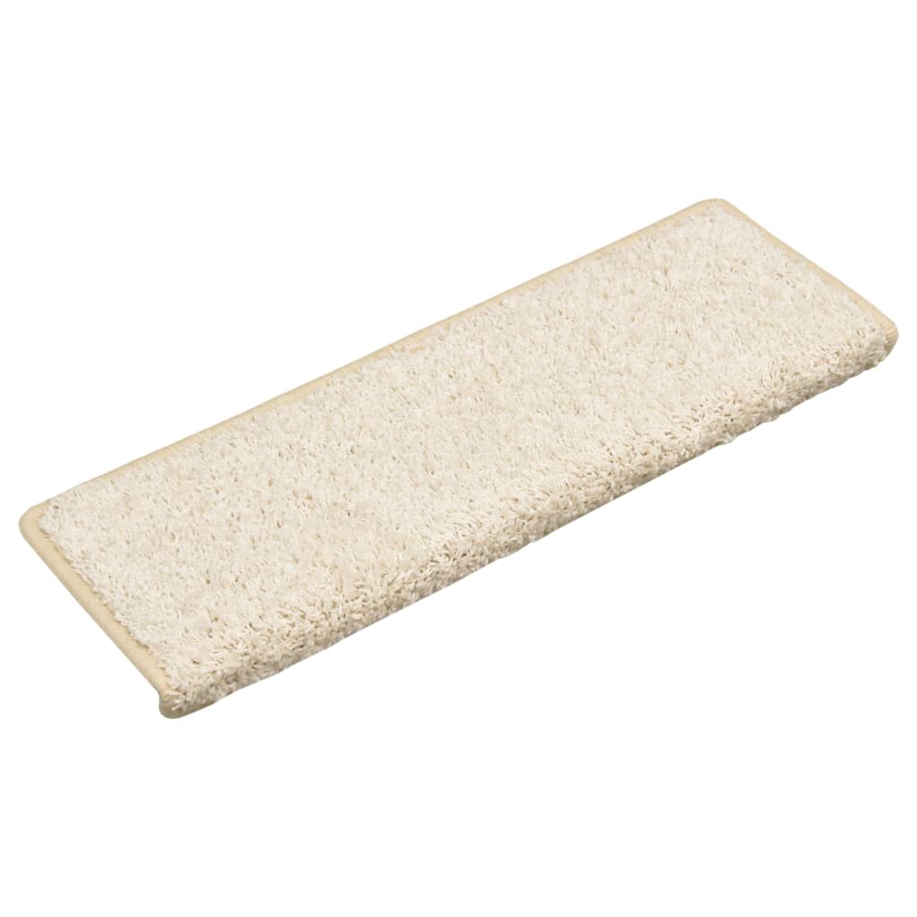 Prostirke za stepenice 10 kom 65x21x4 cm bijele pravokutne rubove