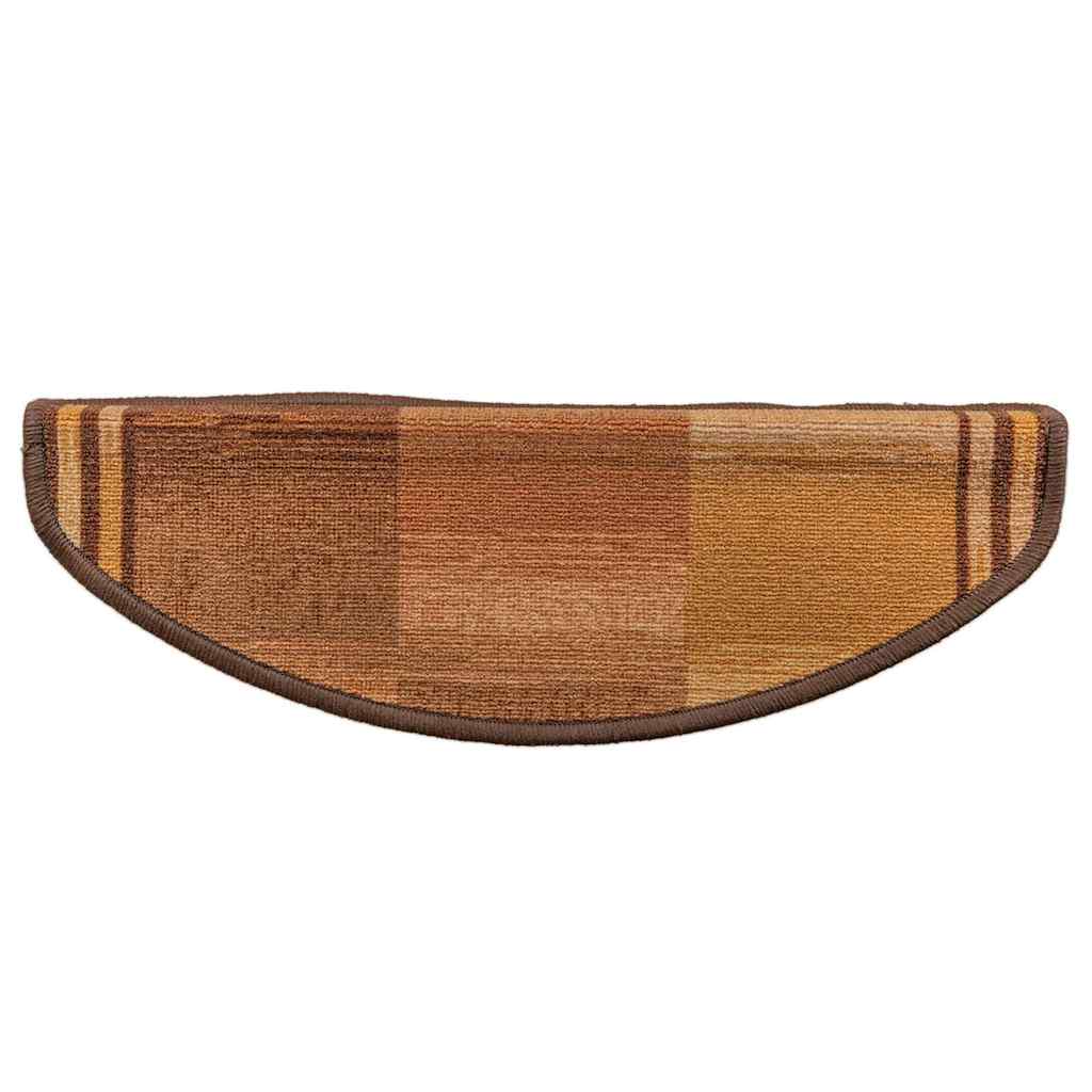 Otirači za stepenice samoljepljivi 5 kom 65x21x4 cm smeđi