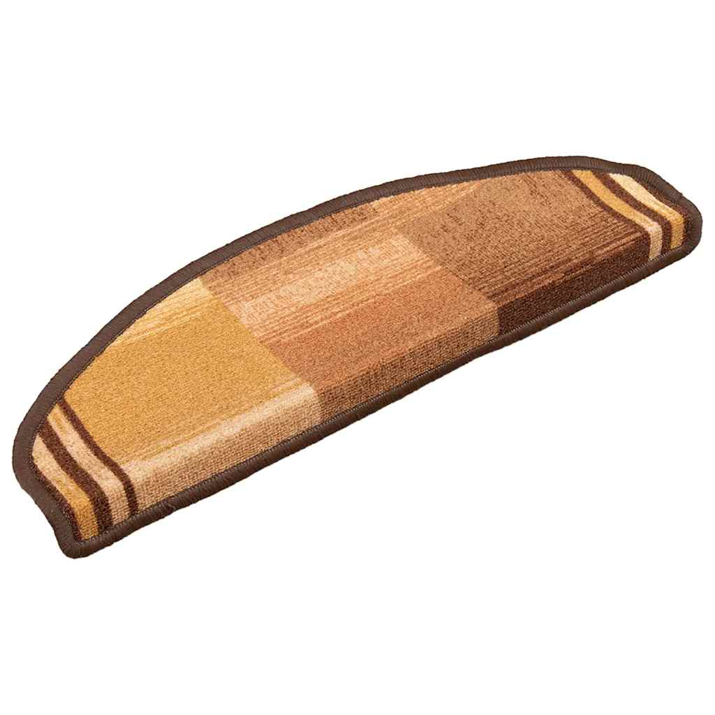 Otirači za stepenice samoljepljivi 10 kom 65x21x4 cm smeđi