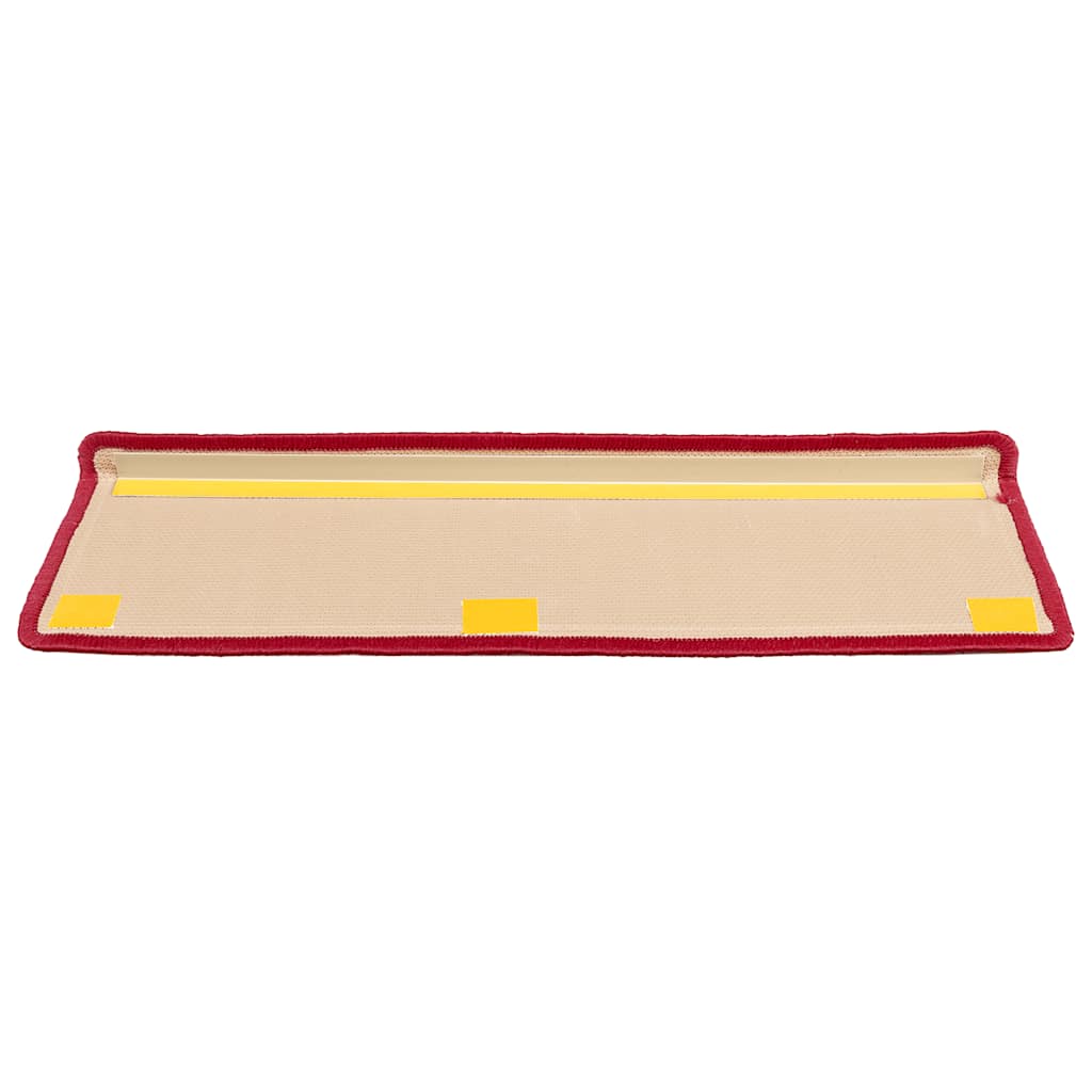 Otirači za stepenice samoljepljivi 10 kom 65x21x4 cm crveni