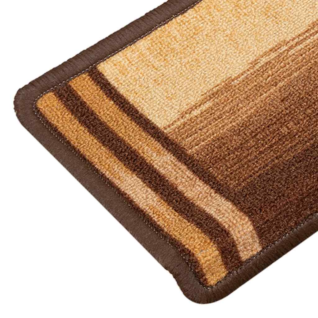 Otirači za stepenice samoljepljivi 5 kom 65x21x4 cm smeđi