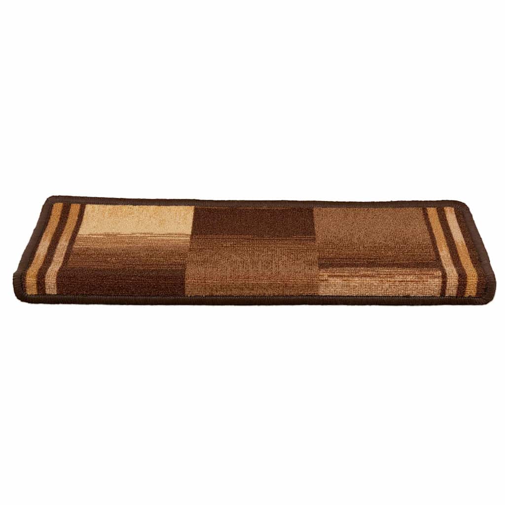 Otirači za stepenice samoljepljivi 10 kom 65x21x4 cm smeđi