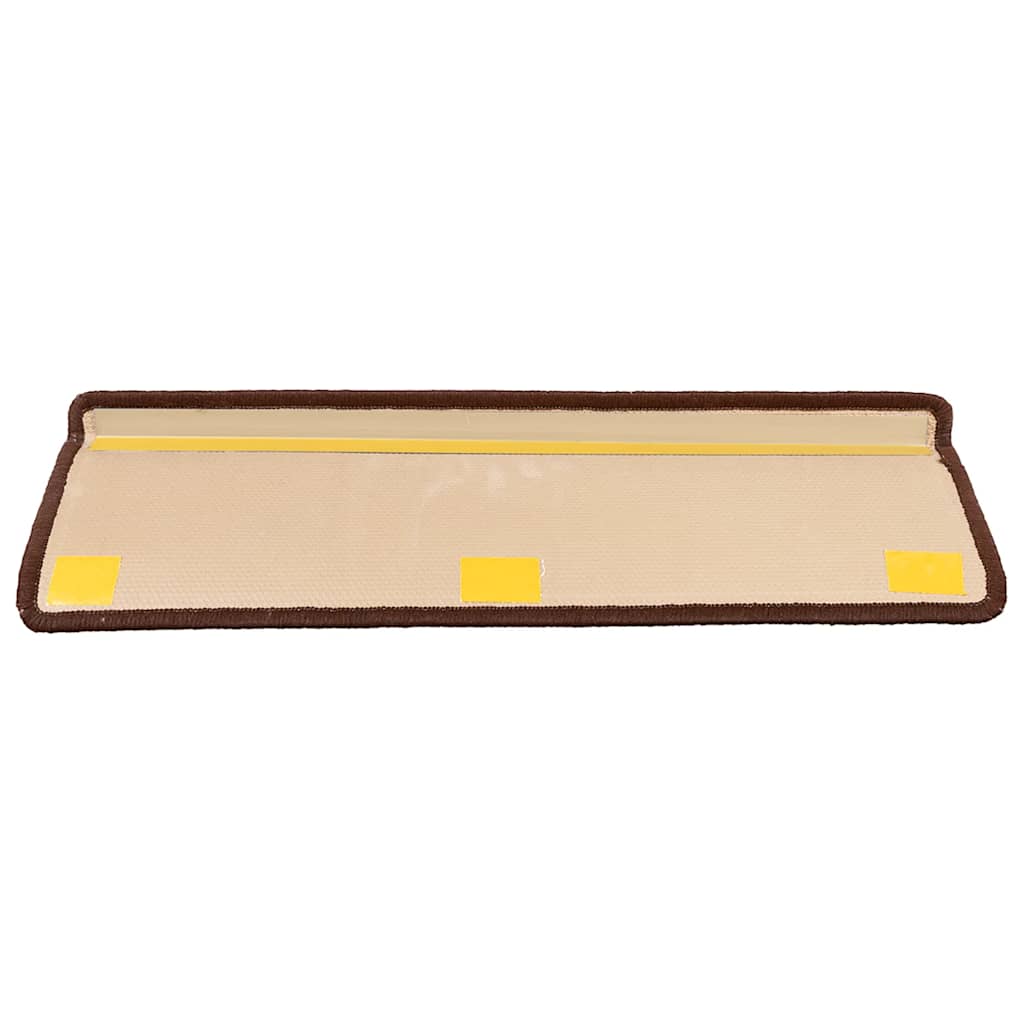 Otirači za stepenice samoljepljivi 10 kom 65x21x4 cm smeđi