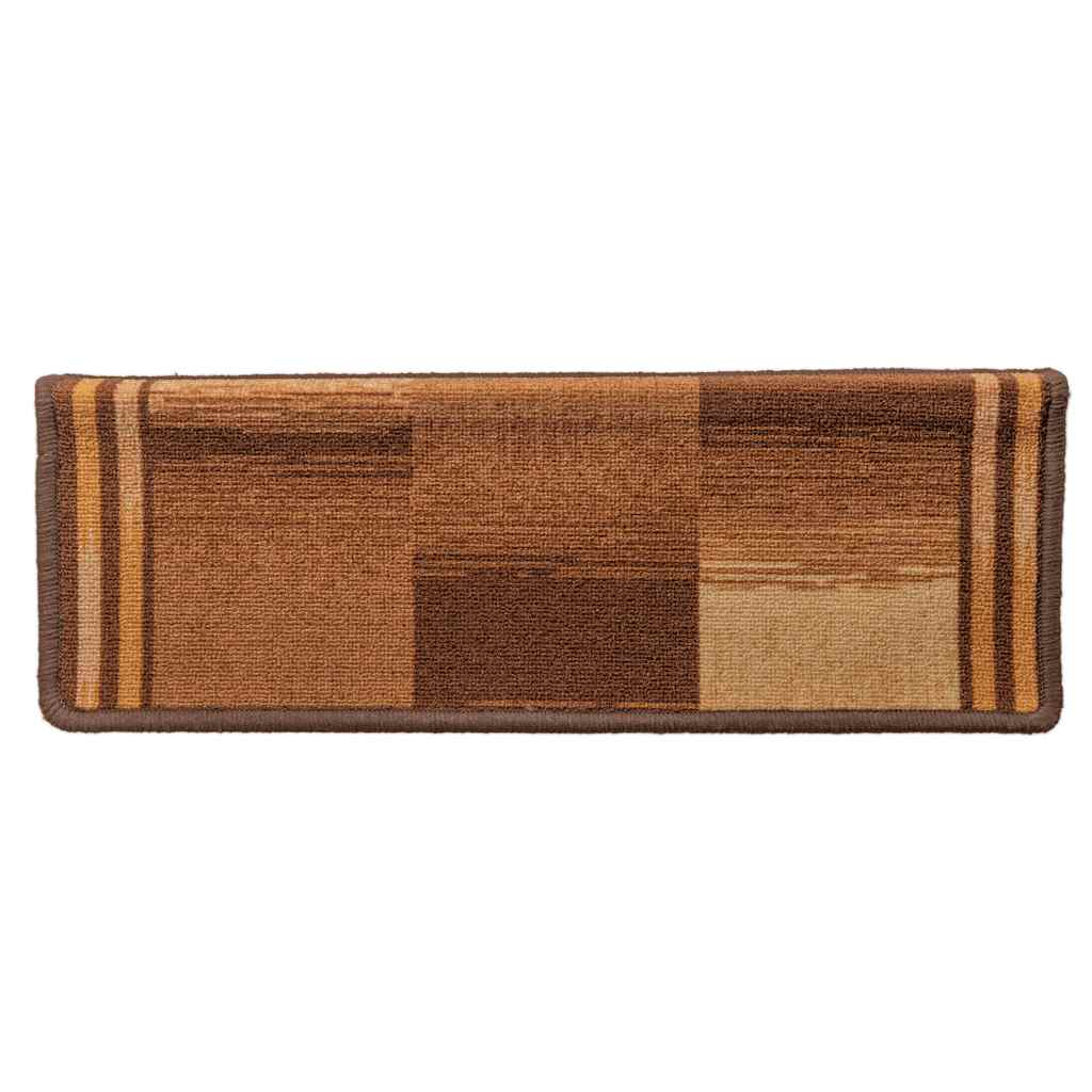 Otirači za stepenice samoljepljivi 10 kom 65x21x4 cm smeđi