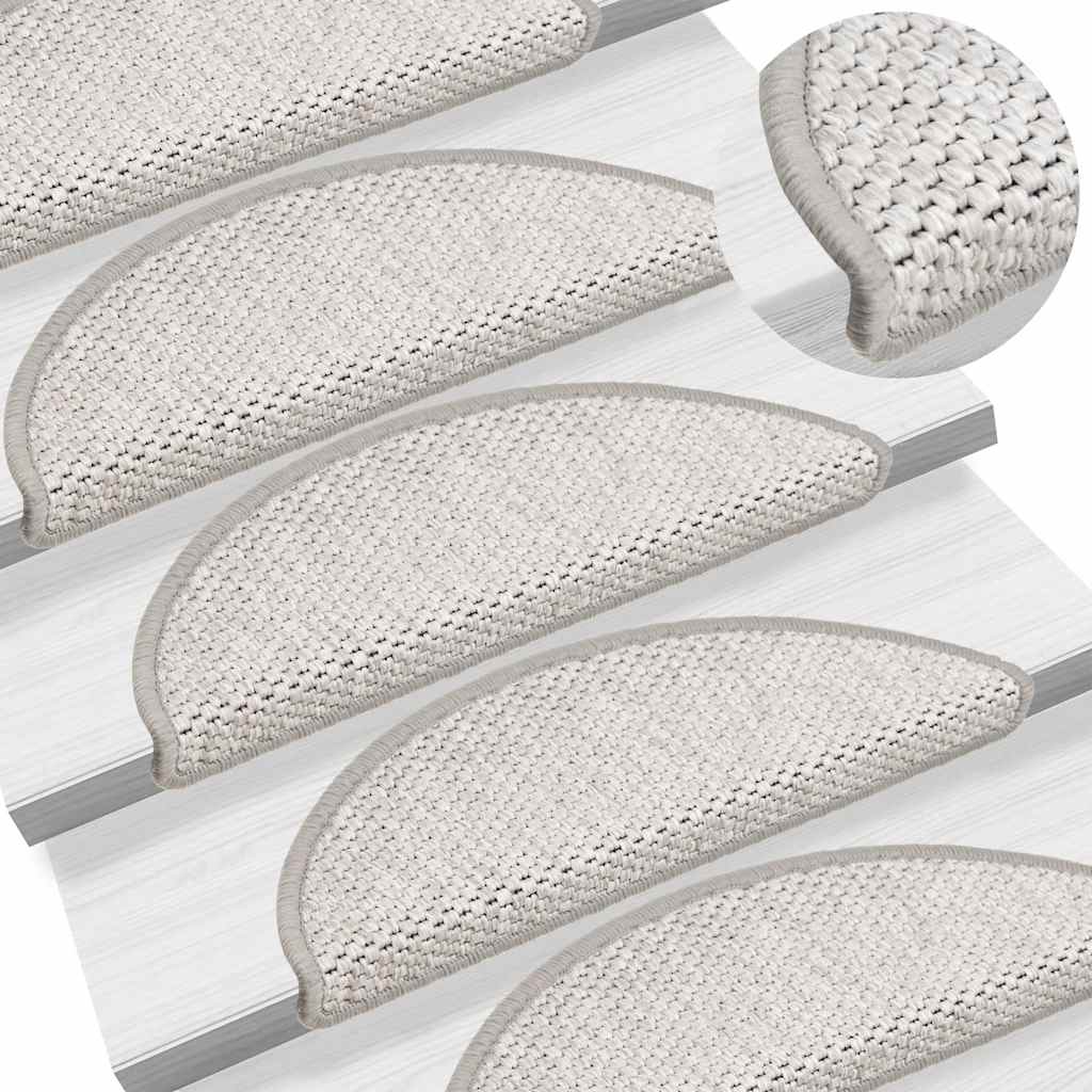 Samoljepljivi otirači za stube 15 kom 56x17x3 cm boja platine