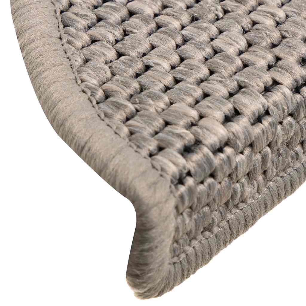 Samoljepljivi otirači za stepenice 15 kom 56x17x3 cm srebrni