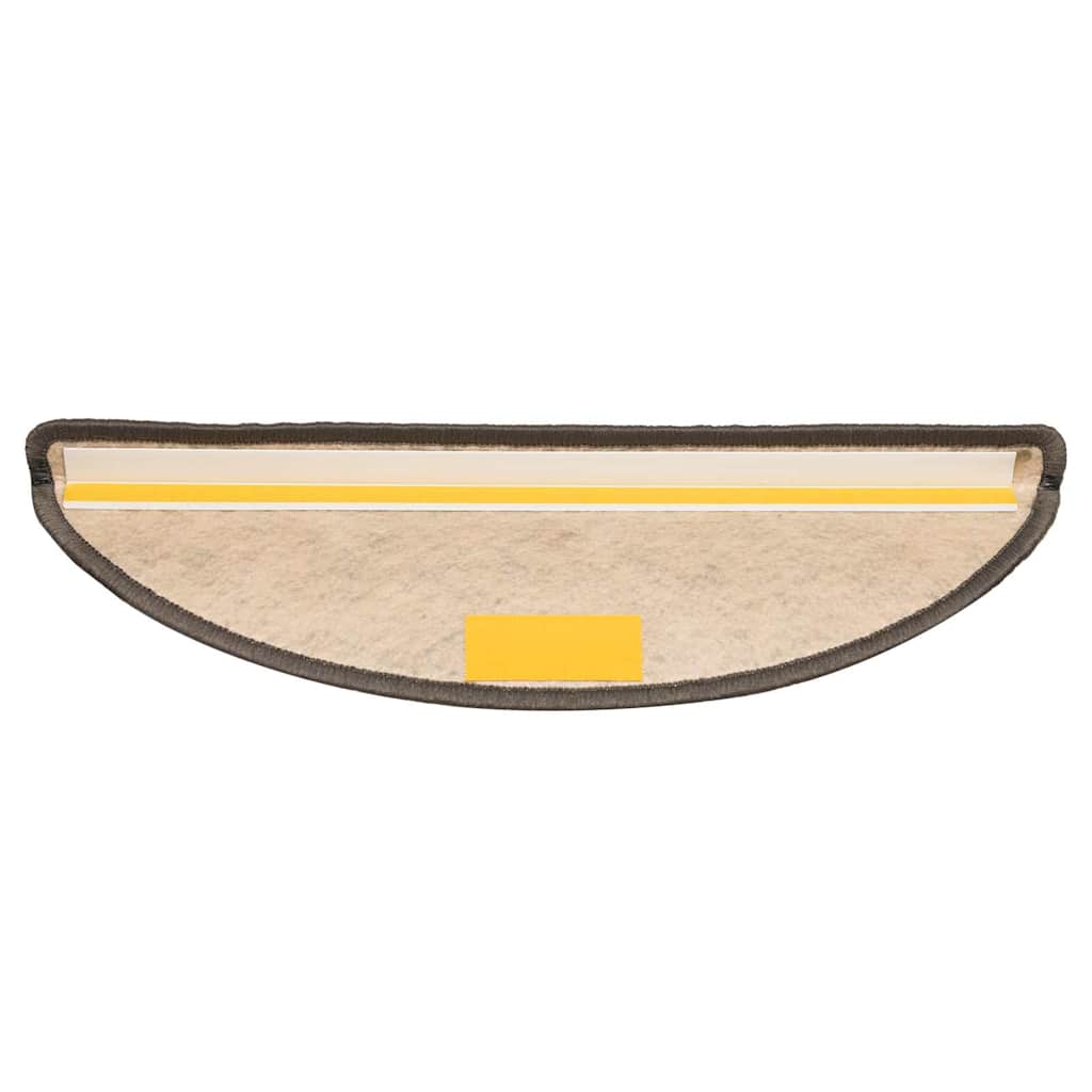 Samoljepljivi otirači za stepenice 15 kom 56x17x3 cm sivi/bež