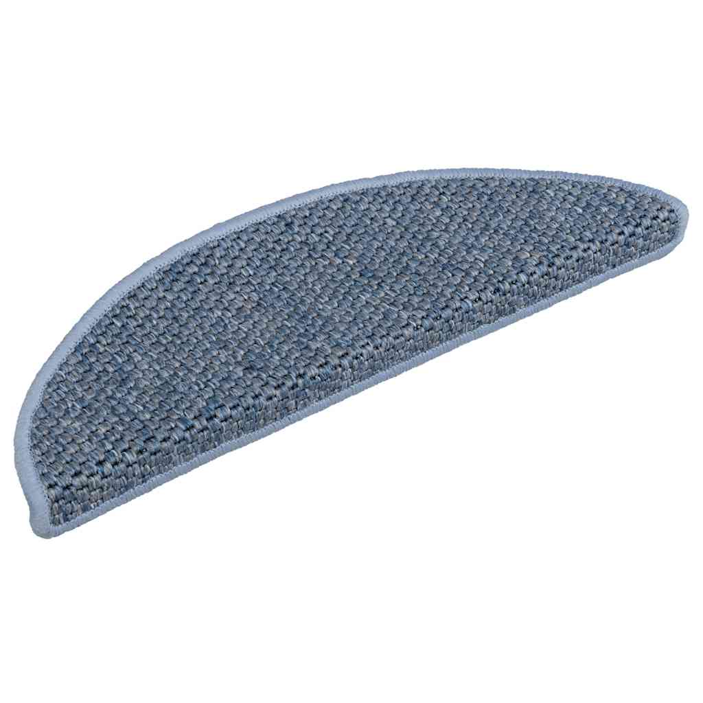 Samoljepljivi otirači za stepenice 15 kom 56x17x3 cm plavi