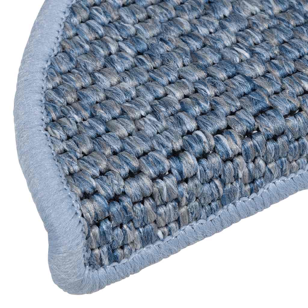 Samoljepljivi otirači za stepenice 15 kom 56x17x3 cm plavi