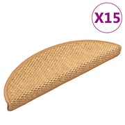 Samoljepljivi otirači za stube 15 kom 56x17x3 cm boja sisala