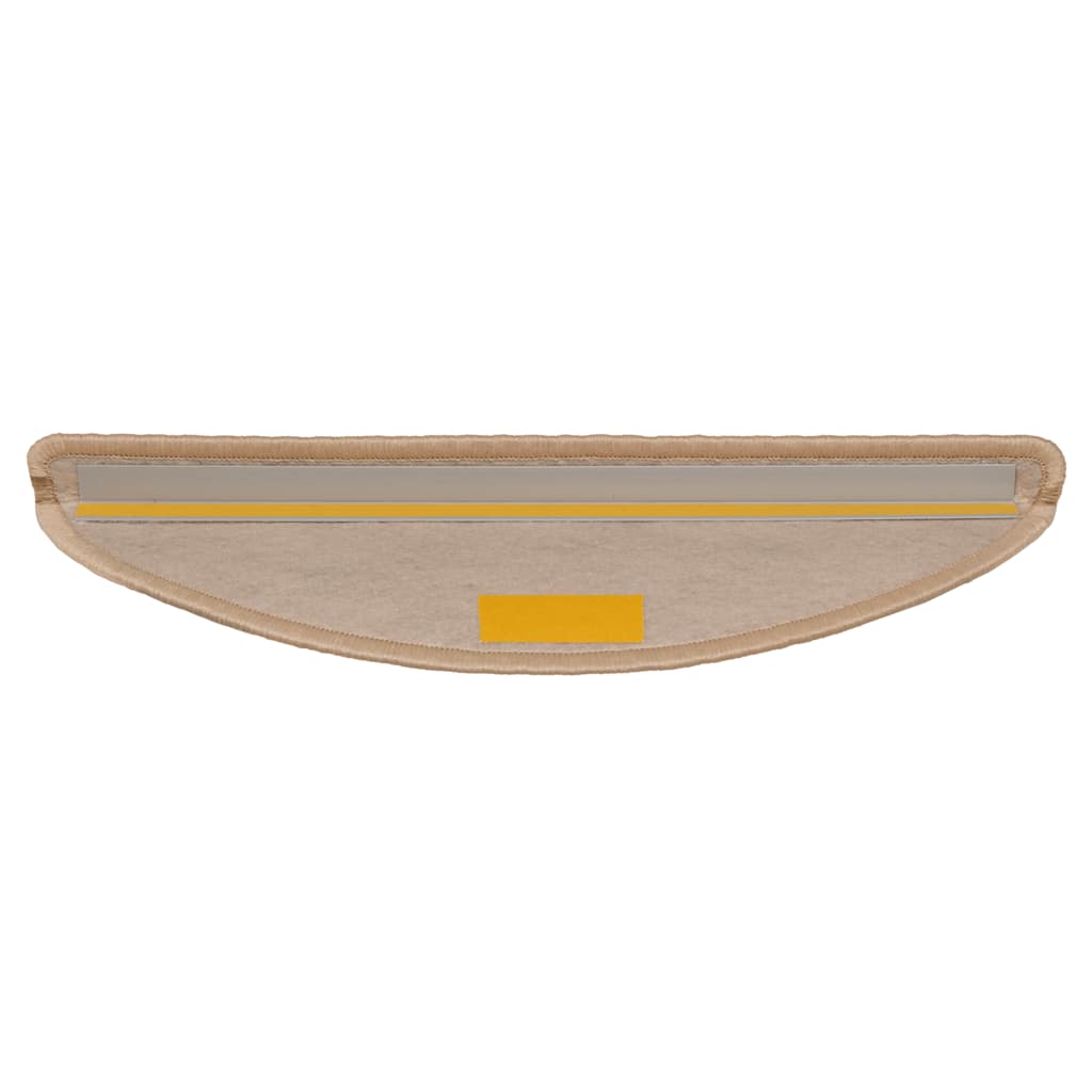 Samoljepljivi otirači za stepenice 15 kom 56x17x3 cm svjetlobež