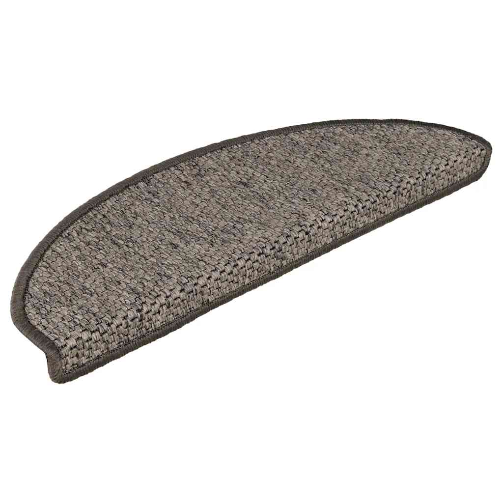 Samoljepljivi otirači za stepenice 15 kom 65x21x4 cm sivi/bež