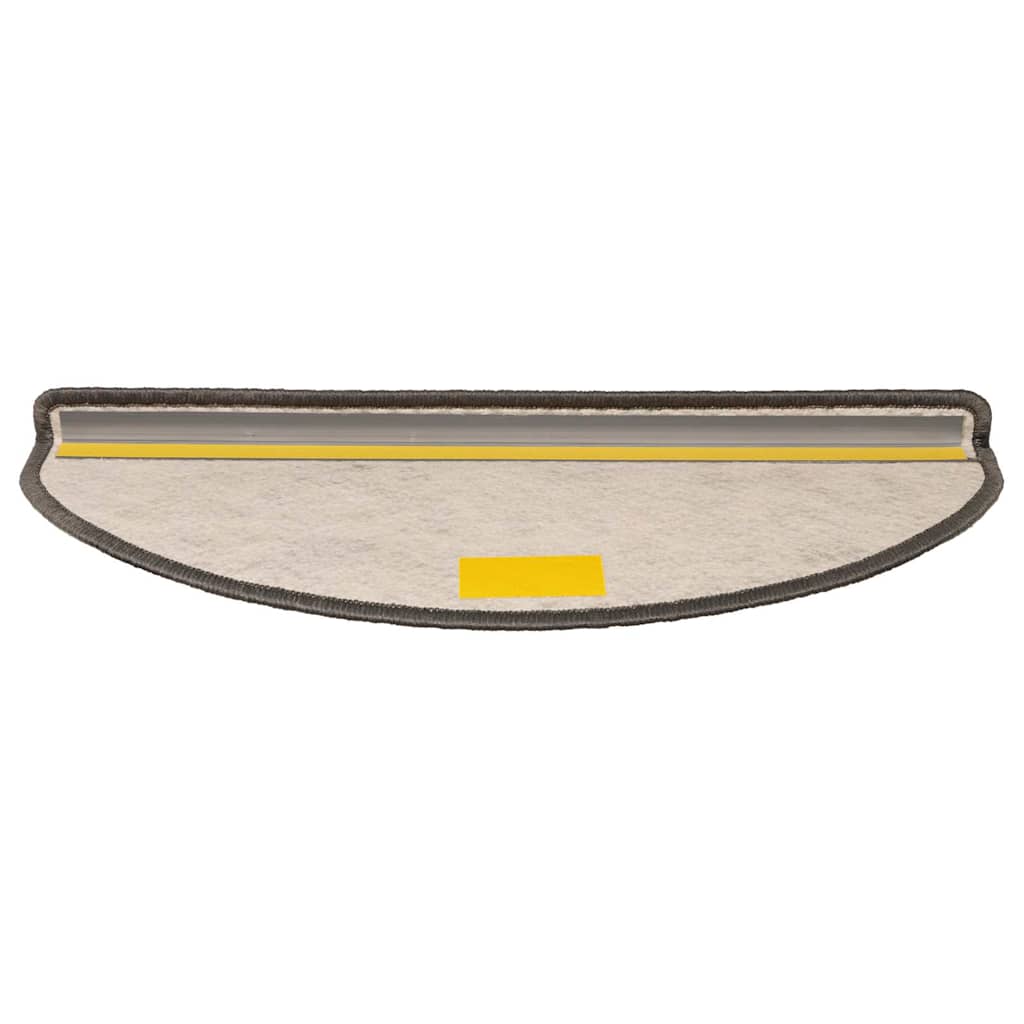 Samoljepljivi otirači za stepenice 15 kom 65x21x4 cm sivi/bež