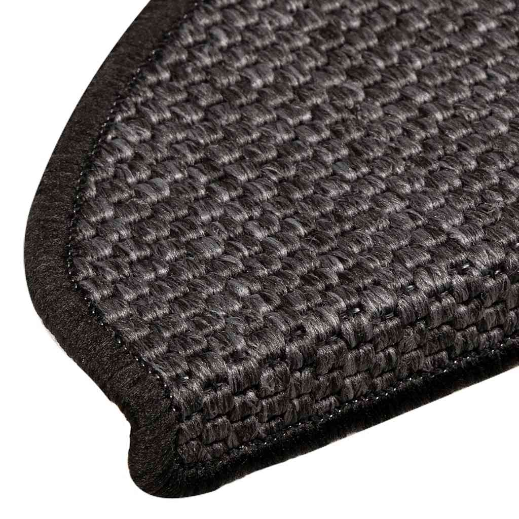 Samoljepljivi otirači za stepenice 15 kom 65x21x4 cm antracit