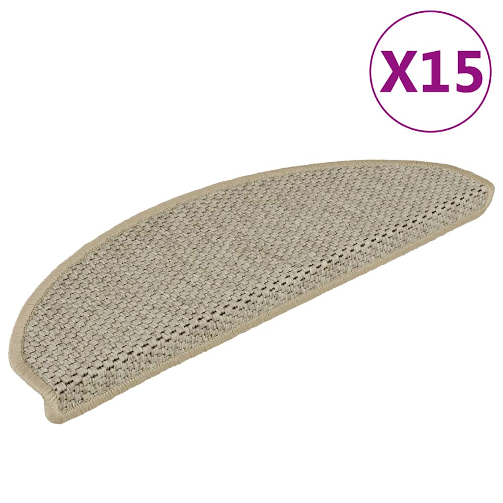 Samoljepljivi otirači za stube 15 kom 65x21x4 cm svjetlozeleni